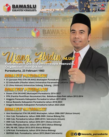 Profil Ujang Abidin Bawaslu Purwakarta
